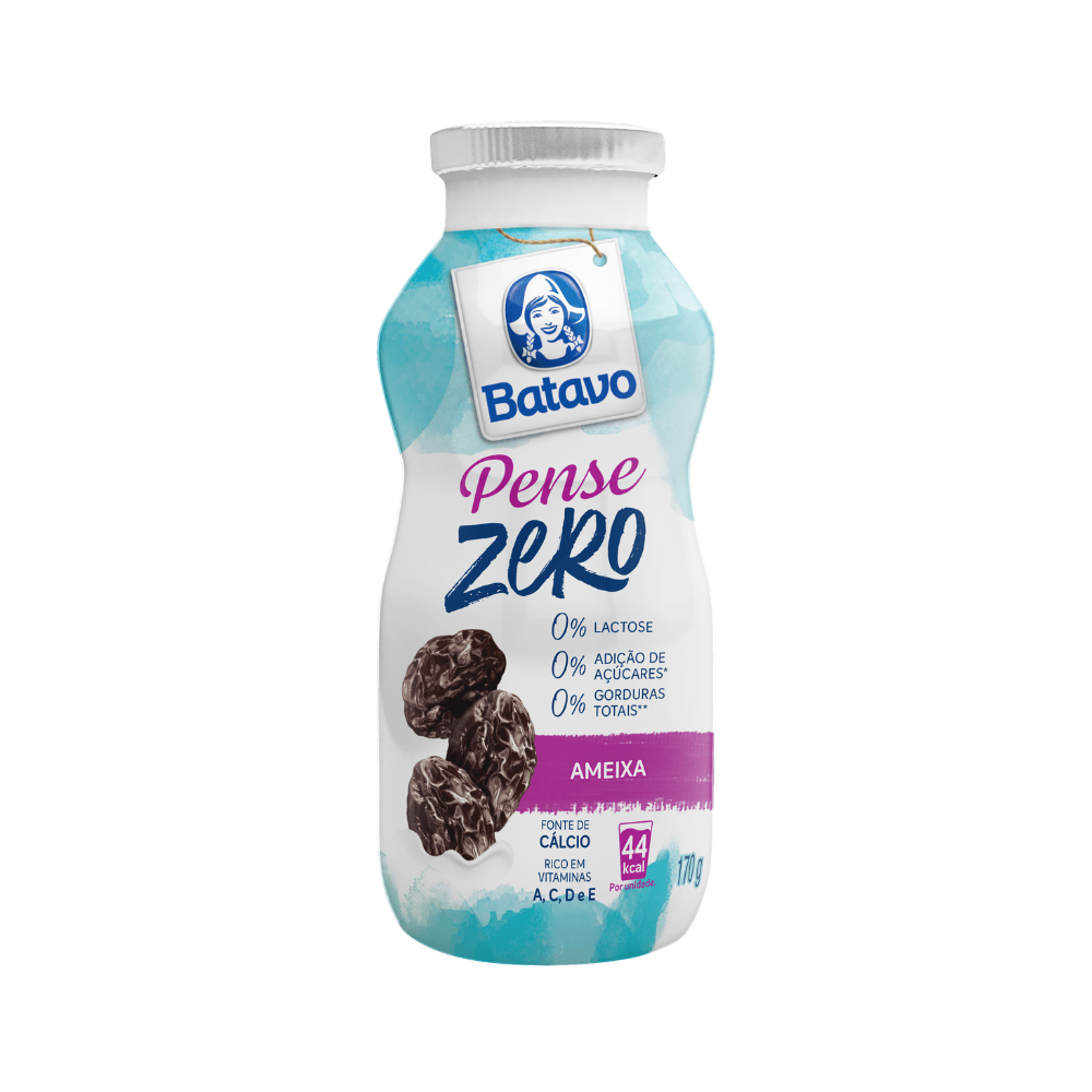 Iogurte Ameixa Zero Lactose Batavo Pense Zero Frasco 170g